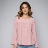 Long-Sleeve Embroidered Blouse for girls