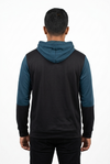 Men's Blue & Black Two-Tone Hoodie