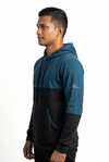 Men's Blue & Black Two-Tone Hoodie
