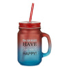 Glass Jar with Straw