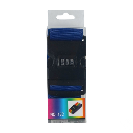 Travel Luggage Securing Strap Belt — Adjustable Suitcase Belt in Black, Blue & Mix