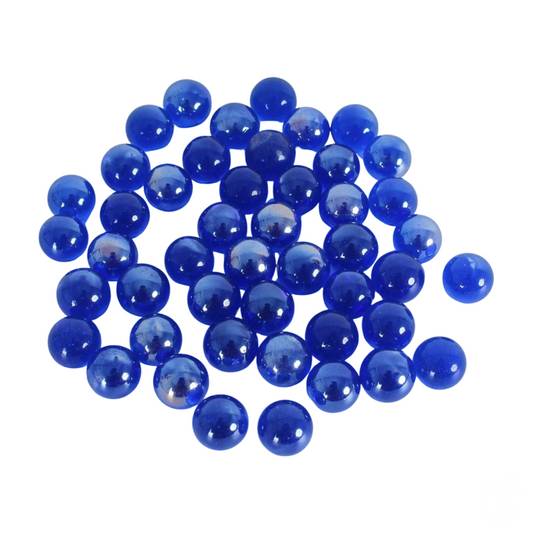 Iridescent Round Glass Marbles in Three Colours