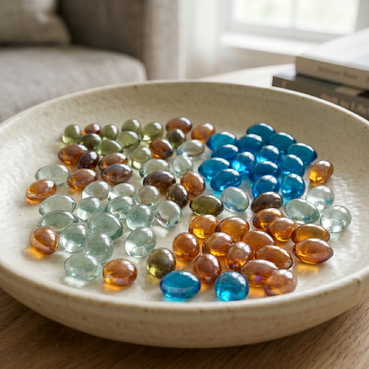 Round Glass Vase Filler Pebbles
