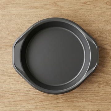 Round Black Baking Pan with Side Grips