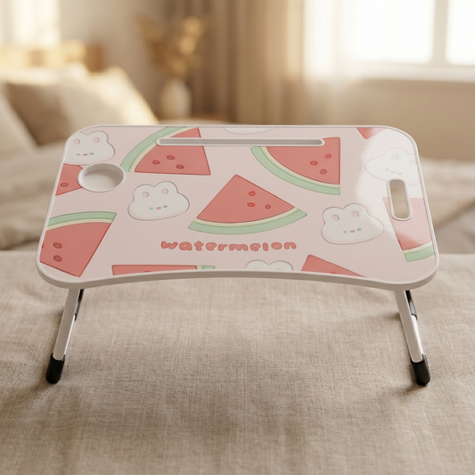 Printed Folding Lap Desk with Cup Holder