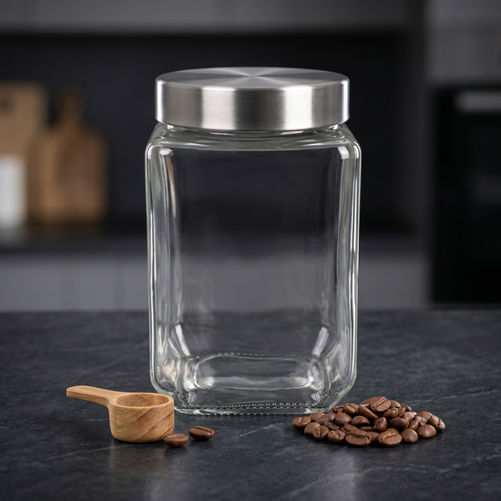 Modern Clear Glass Storage Jar – main product image