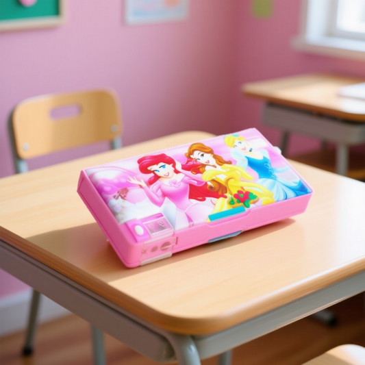 Hard Plastic Pencil Case Box with Printed Design