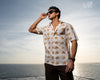 Leo George men's printed short sleeve shirt 053698 - Brown
