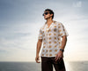 Leo George men's printed short sleeve shirt 053698 - Brown