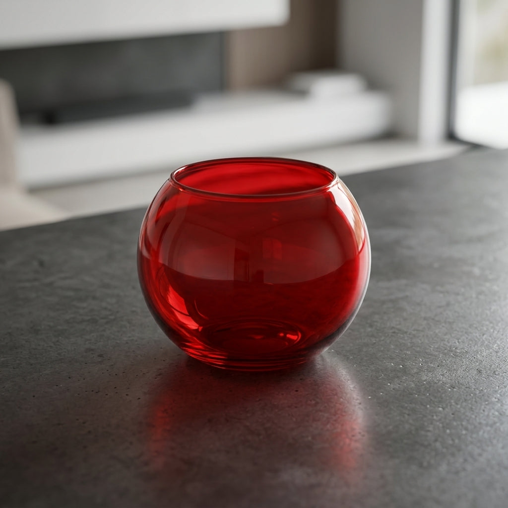 Small round glass bowl for serving and display