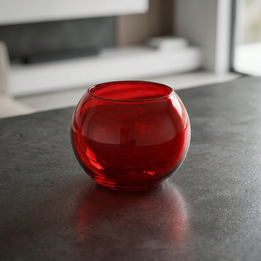 Small round glass bowl for serving and display