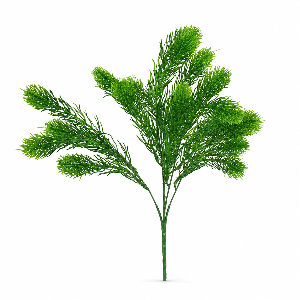 Decorative artificial pine stem in green