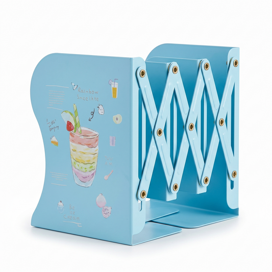 Blue Expandable Metal Bookend