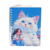 White Cat Spiral Notebook in Four Designs