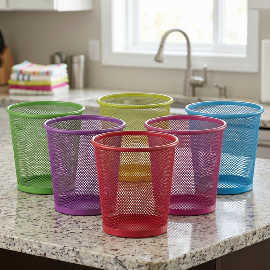 Colourful Waste Bin – Small Trash Can for Home & Office