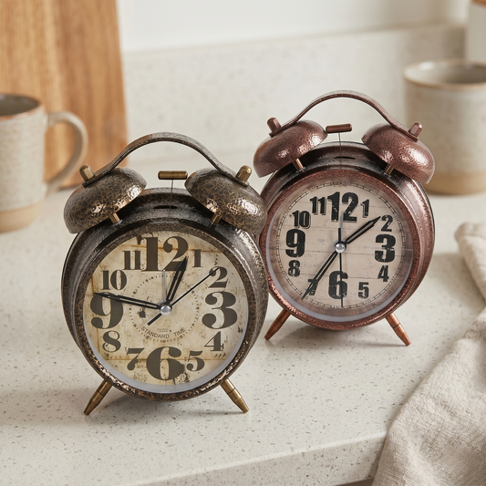 Alarm Clock 860 – Classic Desk & Bedside Clock | Bronze & Copper