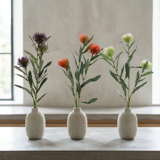 Artificial gum flower branch for tall arrangements