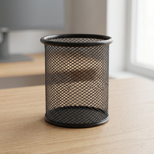 Simple Black Pen Holder – Desk Pencil & Stationery Organiser