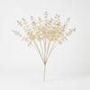 Artificial eucalyptus decorative stem in white