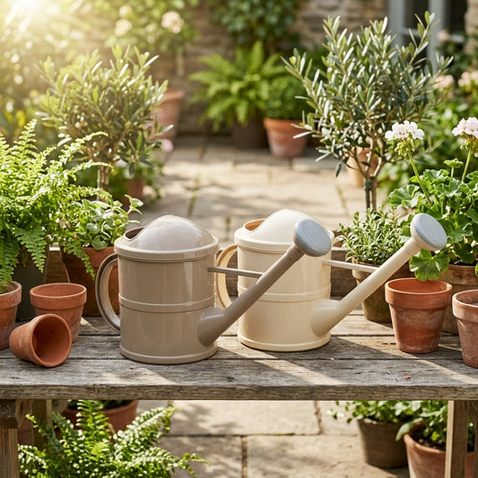 Compact garden watering can for plant care