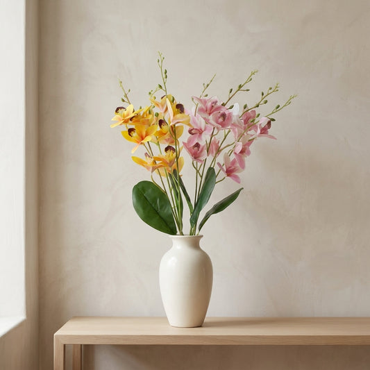 Artificial orchid flower stem for interior decoration