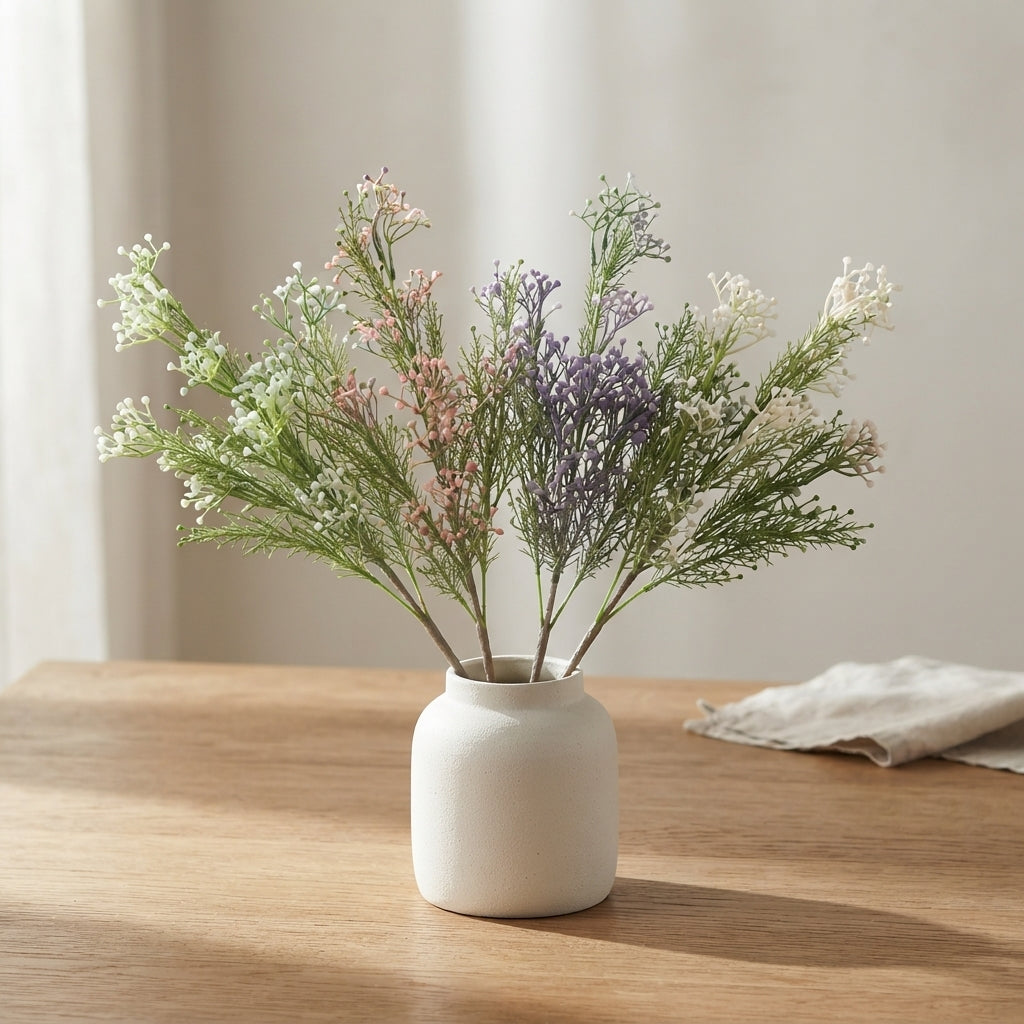Artificial wild bud flower spray for vase arrangements