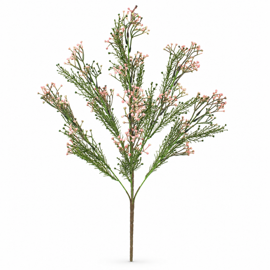 Artificial wild bud flower spray in peach