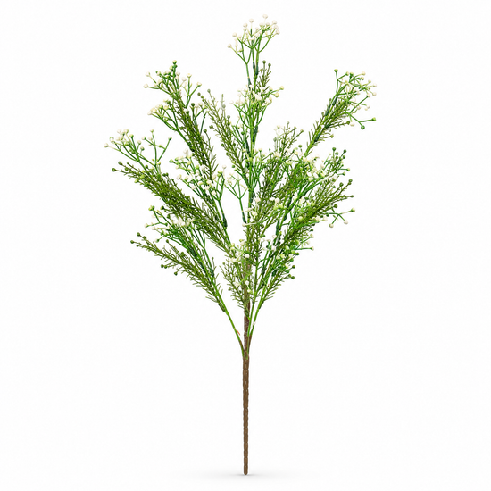 Artificial wild bud flower spray in white