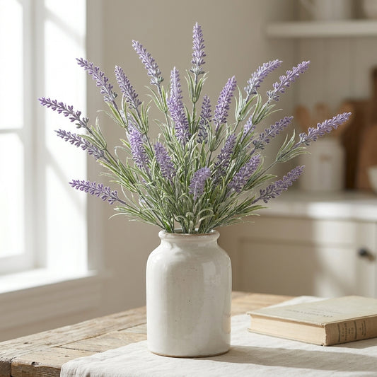 Artificial lavender flower stem for vase decoration