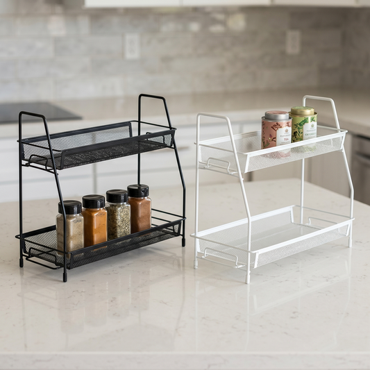 Two-Tier Wire Mesh Spice Rack