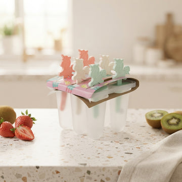 Reusable ice lolly mould set for homemade frozen treats