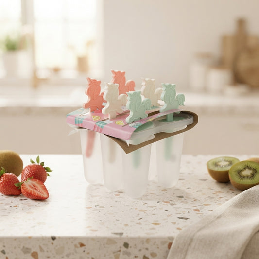 Reusable ice lolly mould set for homemade frozen treats