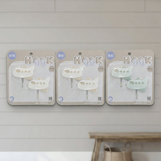 Compact decorative wall hook for indoor organisation
