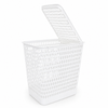 Large ventilated laundry basket in white