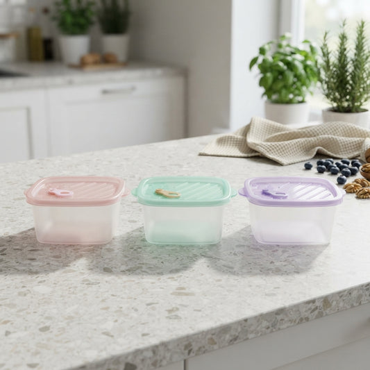 Compact three-section storage organiser for small items
