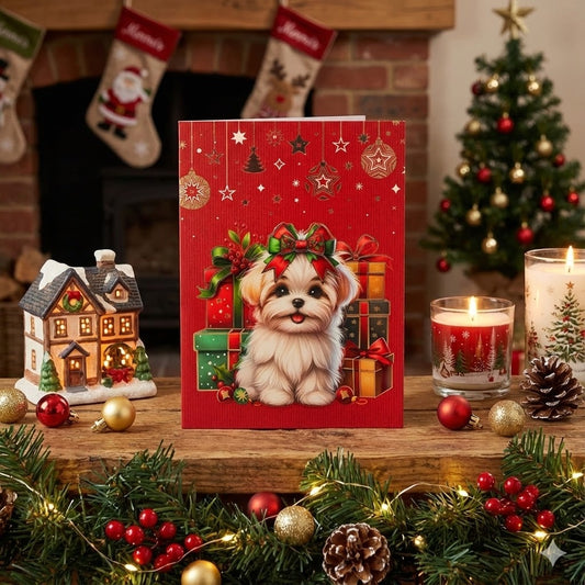Puppy Christmas Card