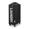 Slim laundry hamper in black for compact spaces