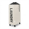Slim laundry hamper in white for compact spaces