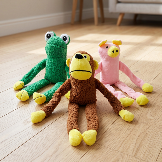 Soft Plush Dog Chew Toy — Squeaky Stuffed Pet Toy