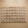Soft rectangular floor mat in brown for home interiors