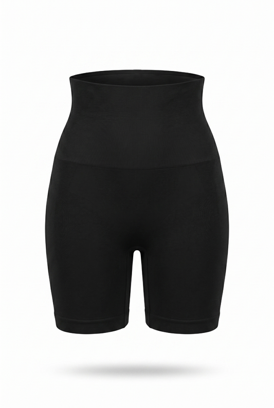 Black 3XL high-waist padded shaping shorts