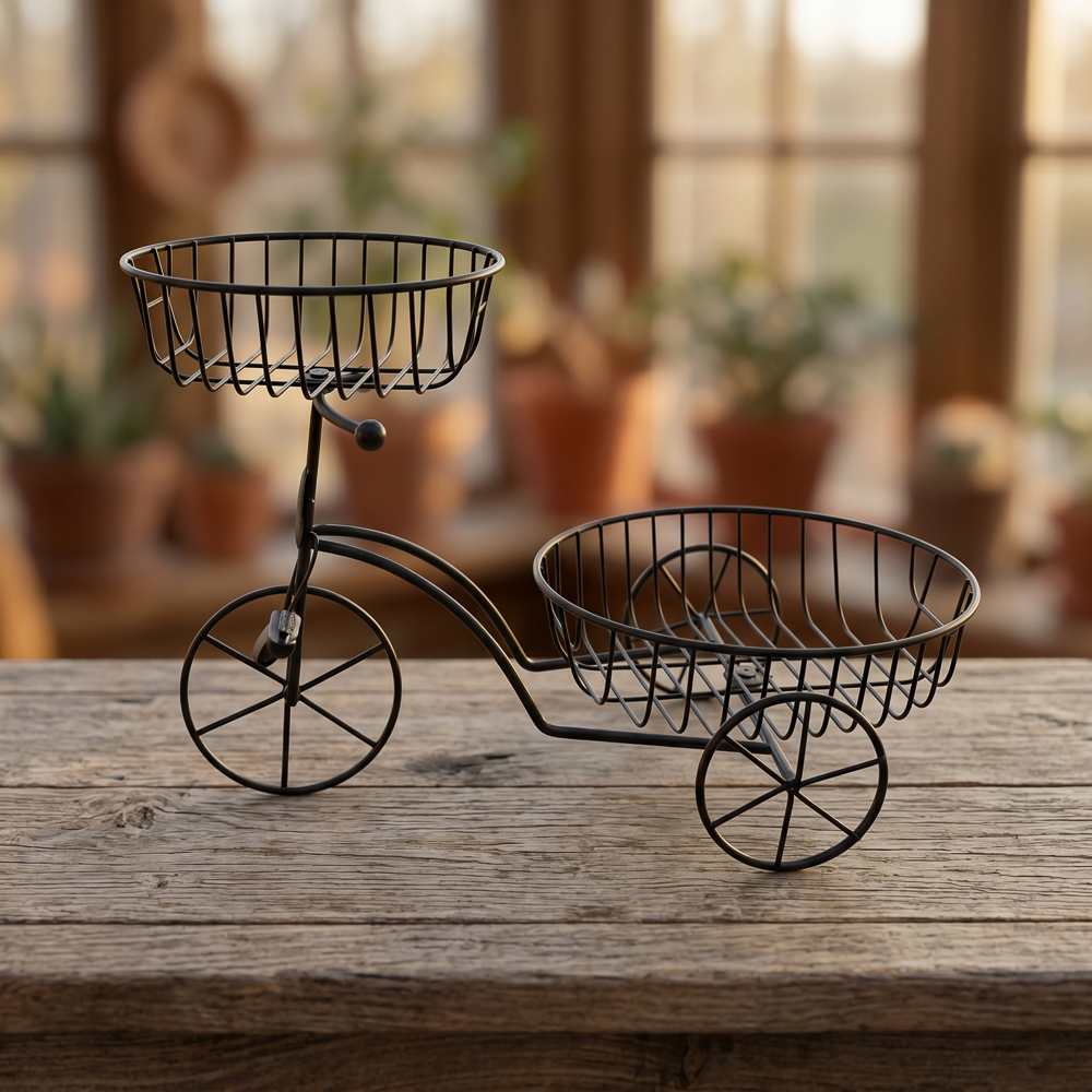 Decorative Bicycle Fruit Basket – main product image