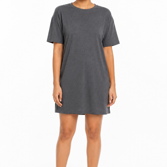 Women's everyday short sleeve casual dress in gray