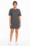Women's everyday short sleeve casual dress in gray