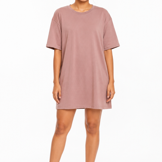Women's everyday short sleeve casual dress in pink