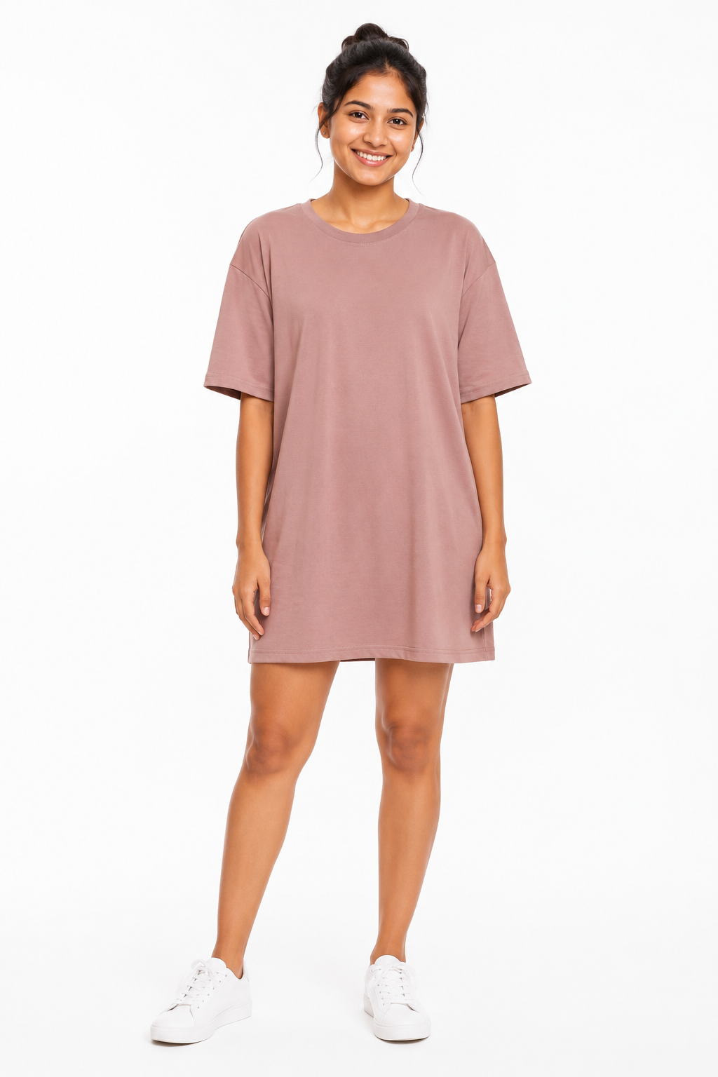 Women's everyday short sleeve casual dress in pink