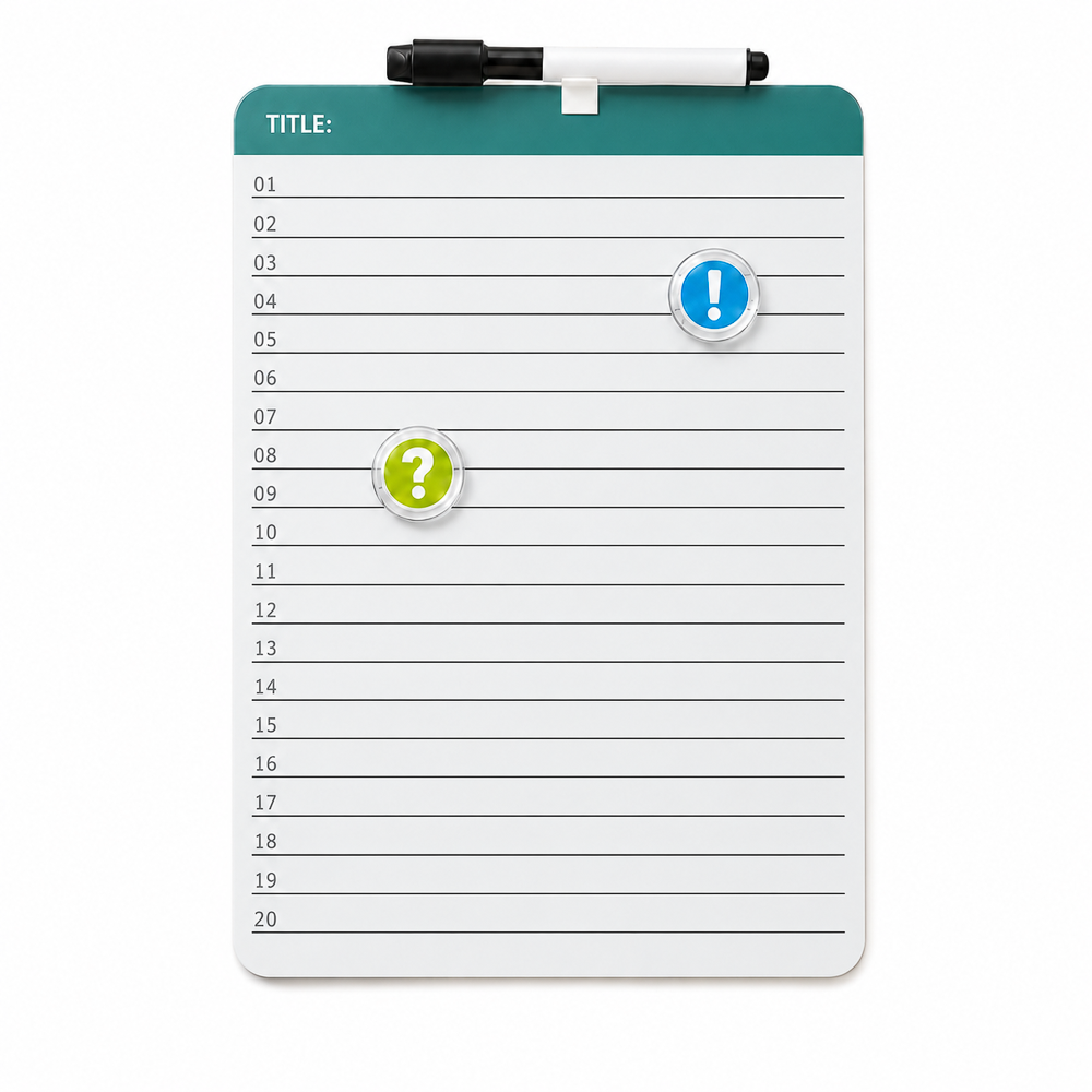 Colourful Magnetic Planning Board detail view 3