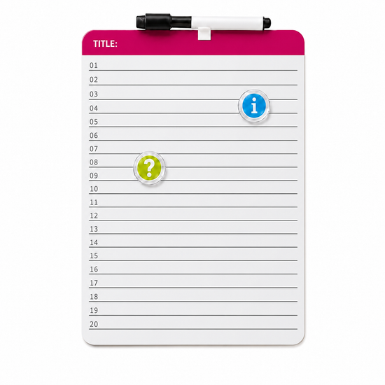 Colourful Magnetic Planning Board detail view 4