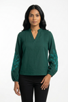 Women's Long Sleeve V-Neck Blouse
