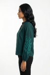 Women's Long Sleeve V-Neck Blouse